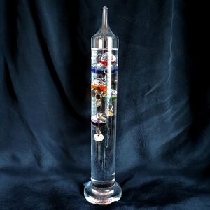 Galileo Thermometer Glass Colorful Balloons in Water Tube Float Sink